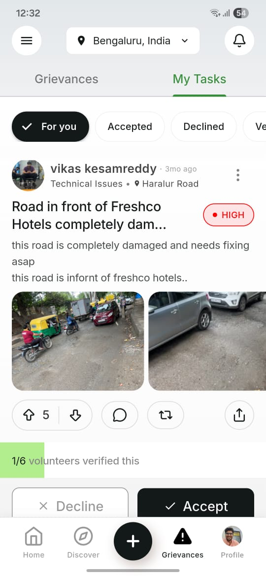 My Tasks - Volunteer for Cause